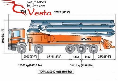 Бетононасос kcp48zx170 