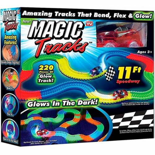 продаю   СВЕТЯЩИЙСЯ ГОНОЧНЫЙ ТРЕК ГИБКАЯ ТРАССА MAGIC TRACKS 220 ДЕТАЛЕЙ