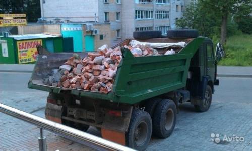 Вывоз любого строительного мусора с погрузкой вручную. камаз, зил, газель.