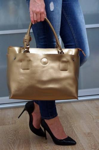 Новая золотая сумка Chloe из натуральной кожи