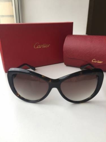 Очки женские новые cartier копия люкс цвет стекла коричневый болотный принт леоп