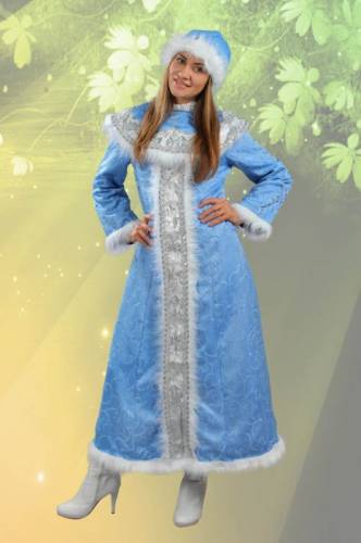 Костюм Снегурочки русский длинный 