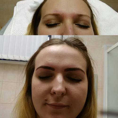 Моделирование бровей. Окрашивание бровей хной 
