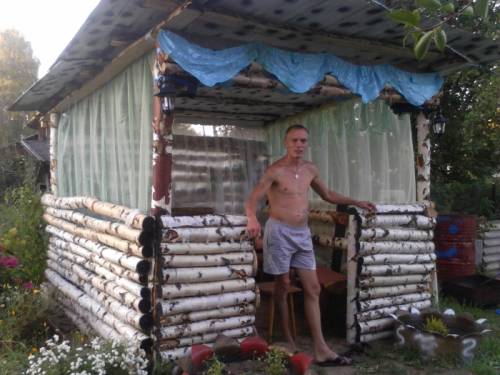беседка из березы