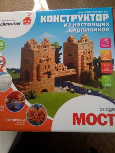 Конструктор “Мост“ из настоящих кирпичиков, 450 деталей