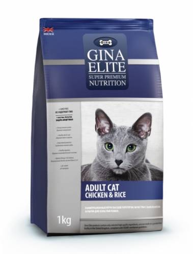 Корм для взрослых кошек Gina (Джина) Elite Adult Cat Chicken & Rice 3 кг